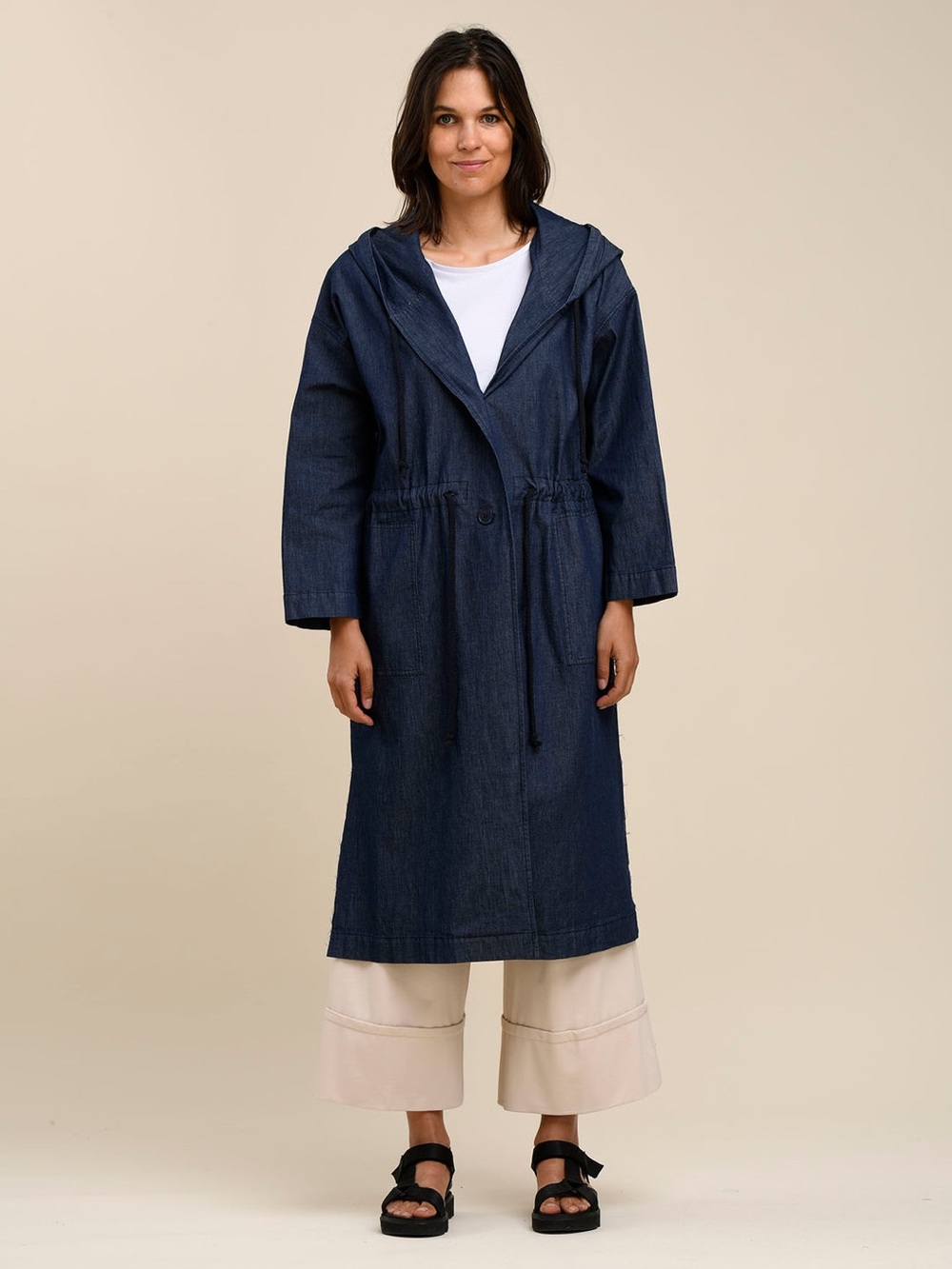 Humility - The Twenty Coat - Denim / Drawstring - NWT